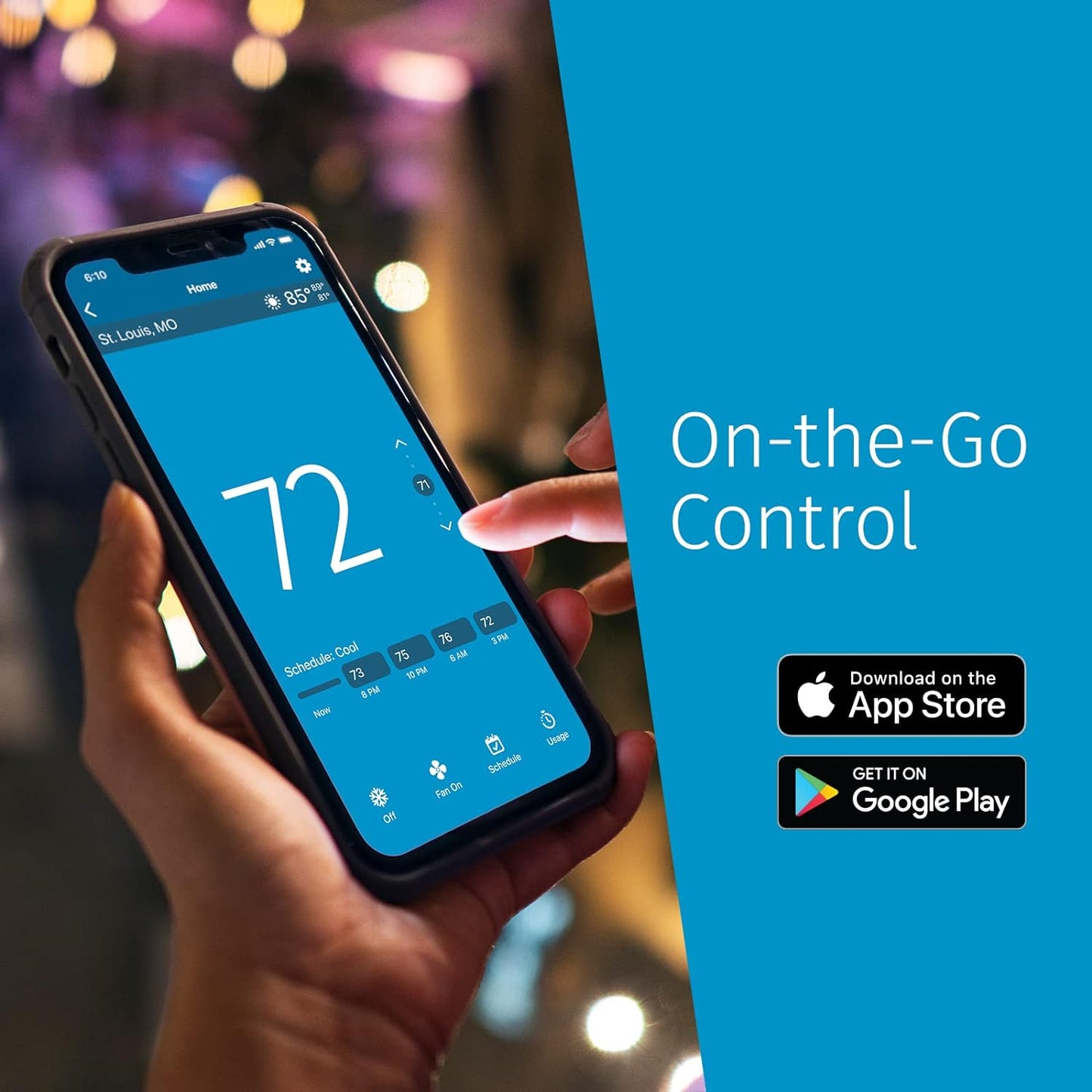 Sensi Touch 2 - Termostato inteligente con pantalla táctil.