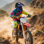 Casco de motocross para niños, con gafas y guantes, (USADO).
