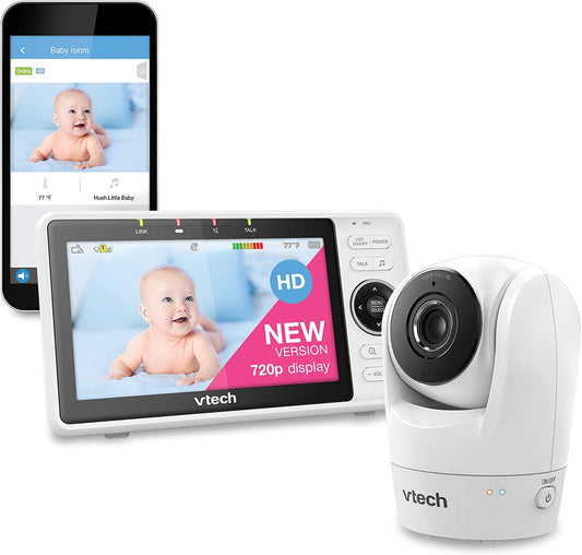 VTech Monitor inteligente mejorado para bebés VM901, 5" 1080p.