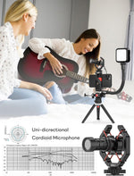 Vlog Kit luz y micrófono Incluido, para Smartphone y Cámaras USKEYVISION