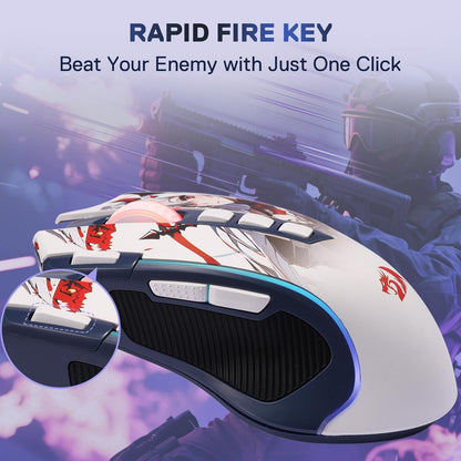 Mouse Gamer Redragon M612AK Pro RGB 8000 DPI Inalámbrico