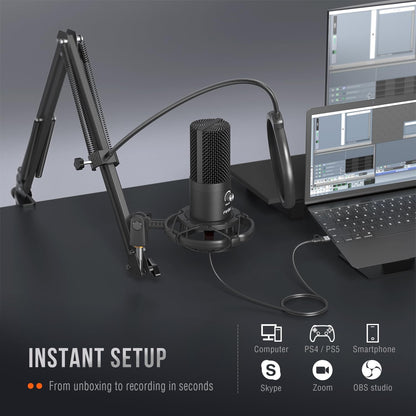 Micrófono Fifine Amplitank T669, USB Condensador de Estudio.
