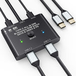 Conmutador USB C bidireccional 2 en 1 salida, 1 entrada -2 salidas