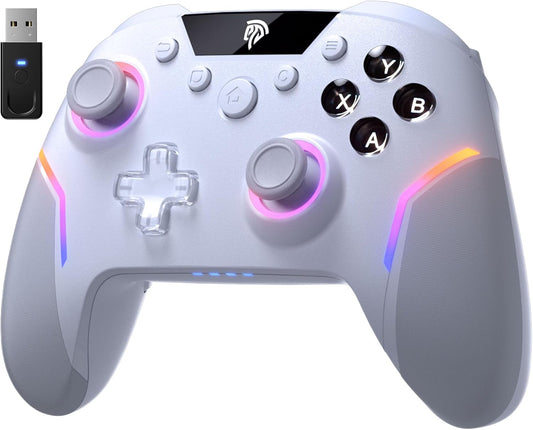 Mando inalámbrico para juegos EasySMX X20 con retroiluminación RGB.