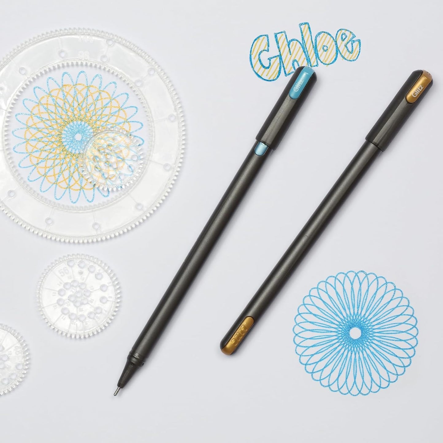 Bolígrafos de gel con purpurina, 10 Colores,Punta 1.0mm, Esc. Suave.