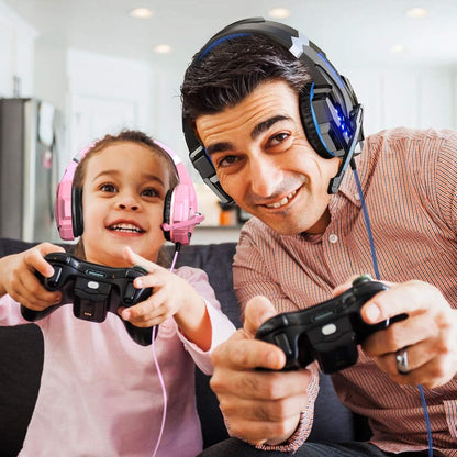 Auriculares estéreo para Videojuegos, Bengoo G9000, Azul.