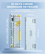 Teclado inalámbrico trimodal, Onikuma Gaming, membrana silenciosa.