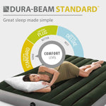 Colchón Intex Dura-Beam Standard 10" Alto, Matrimonial, Bomba de pie.
