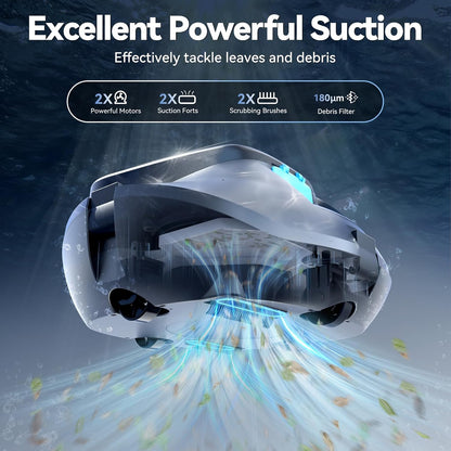 Robot Aspirador Piscina WaveRobo X1 Inalámbrico 120 Min