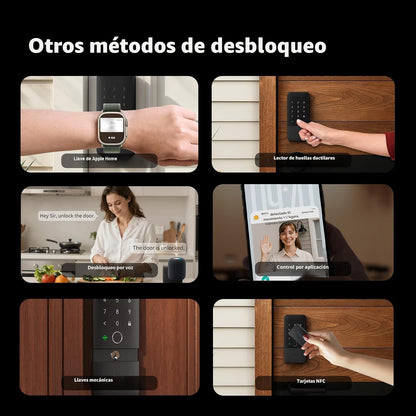 Cerradura Inteligente Aqara U400 DLD06E, Huella Dactilar, Pantalla Táctil.