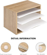 Organizador de escritorio Fitueyes, madera de roble con 4 Niveles