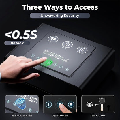 Caja Fuerte Yorqimi Biométrica 3 En 1 Con Cargador