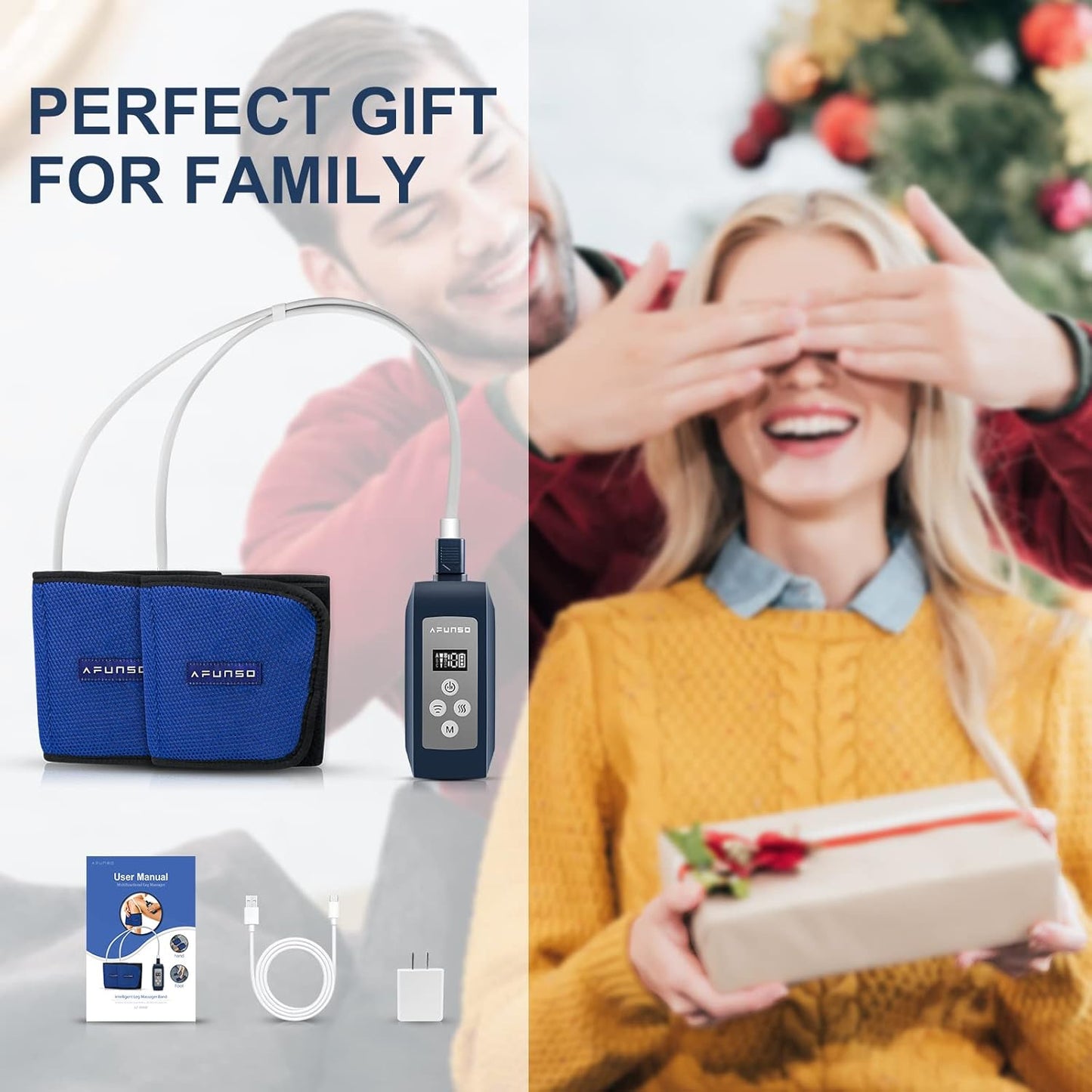 masajeador inalamb de piernas, pantorrillas y pies para relax