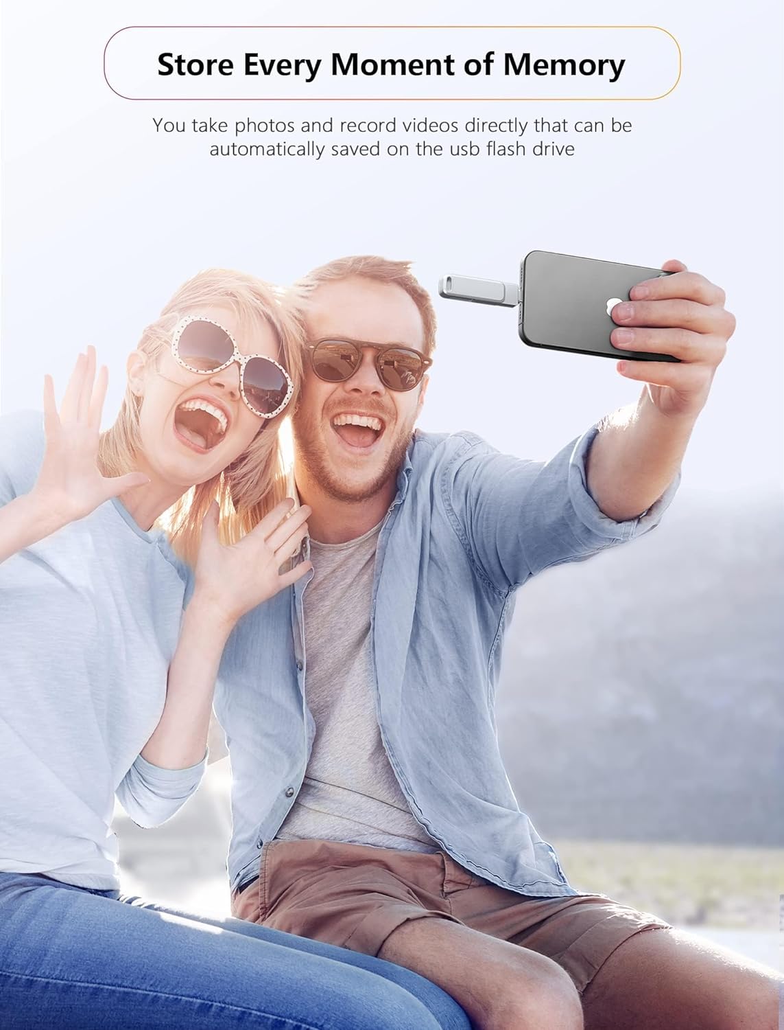 MFi - Unidad flash 128GB para iPhone Blanbok+