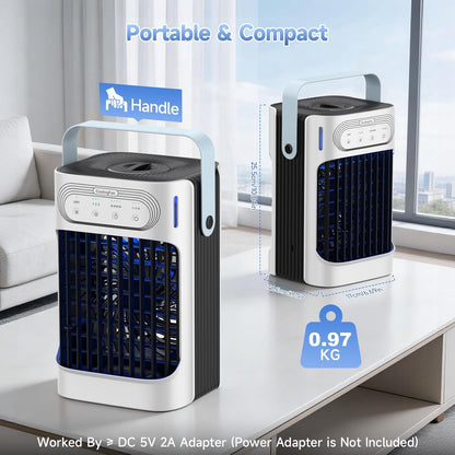 Aire Acondicionado Portátil 650 ml 5 Modos Oscilante 120°