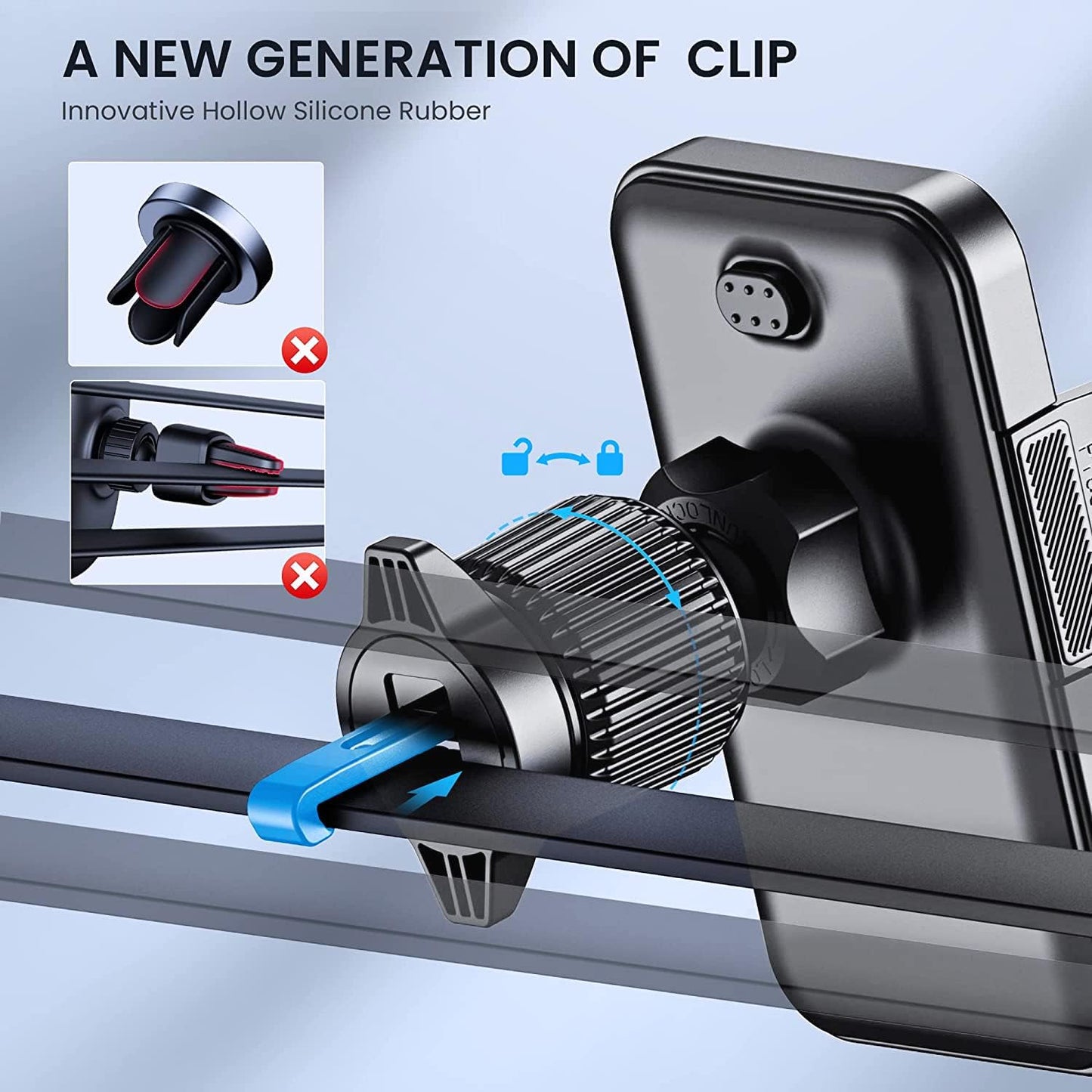 Soporte de teléfono para ventilación de automóvil