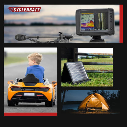 Batería Litio LiFePO4 12.8V 18Ah Recargable Con BMS- Cyclenbatt