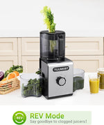 Máquina extractora de jugo Tuumiist TM-780SJ de prensado en frío, 6.5"