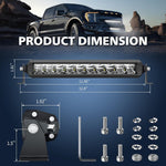 Barra de luz Led de 30.5 cm, 4WDKING S5-10, todoterreno, antiniebla.
