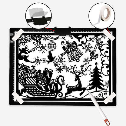 Almohadilla de luz LED para dibujo, recargable A3-D40, (USADO).