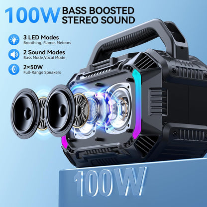 Altavoz Bluetooth inalámbrico, Wilody Boost10X Ultra, IPX7 (USADA)