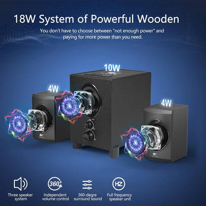 Bocinas OROW S213 Bluetooth 2.1 con 18W