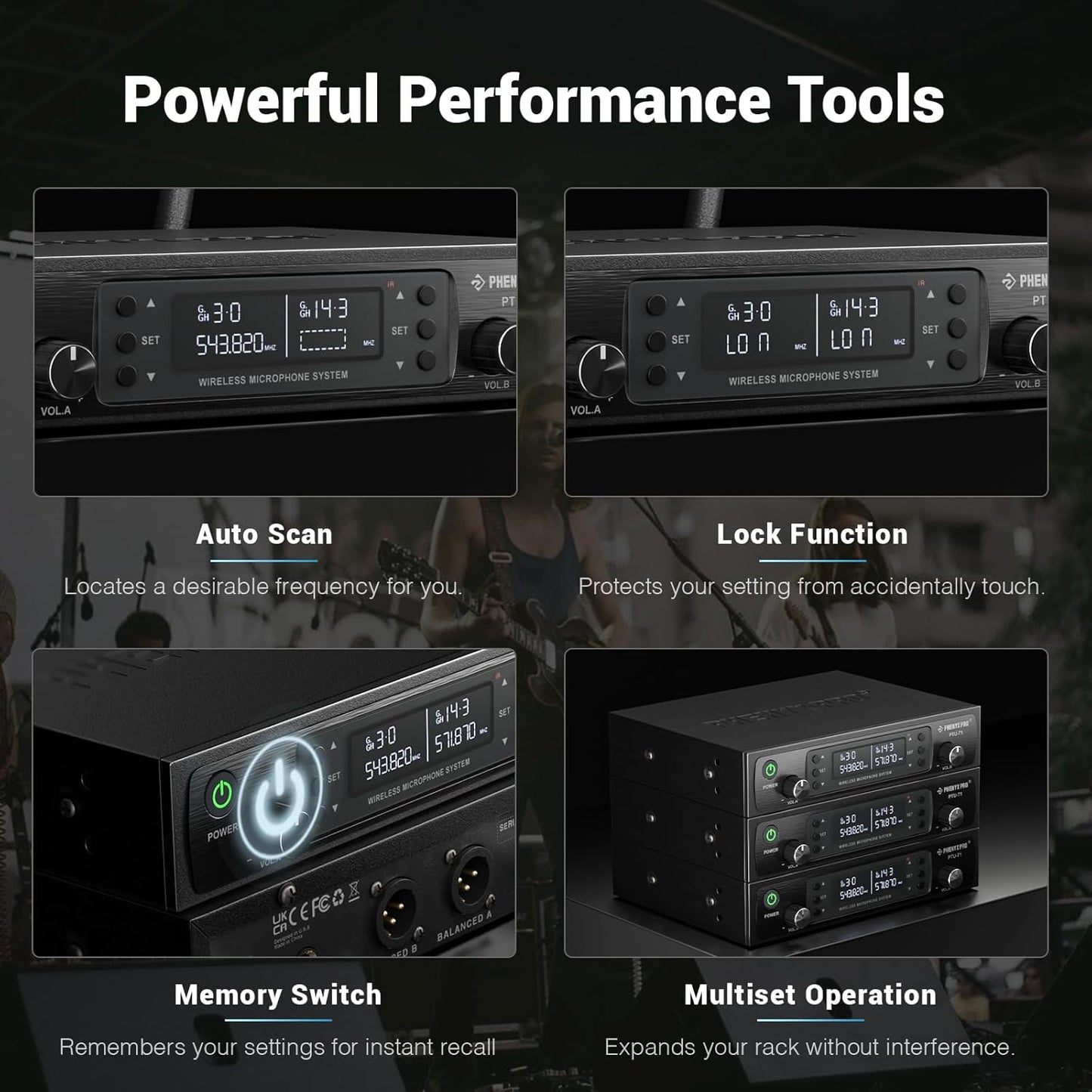 Phenyx Pro Sistema de micrófonos inalámbricos, (USADO).
