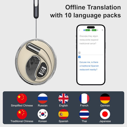 Auriculares traductores de idiomas AI, 3 en 1, auriculares de traducción en tiempo real.