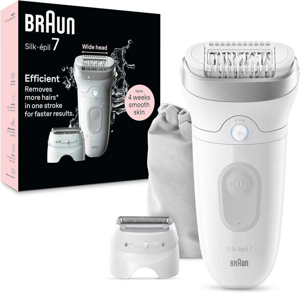 Afeitadora y recortadora para mujeres, húmedo y seco, Braun Silk-épil 7.