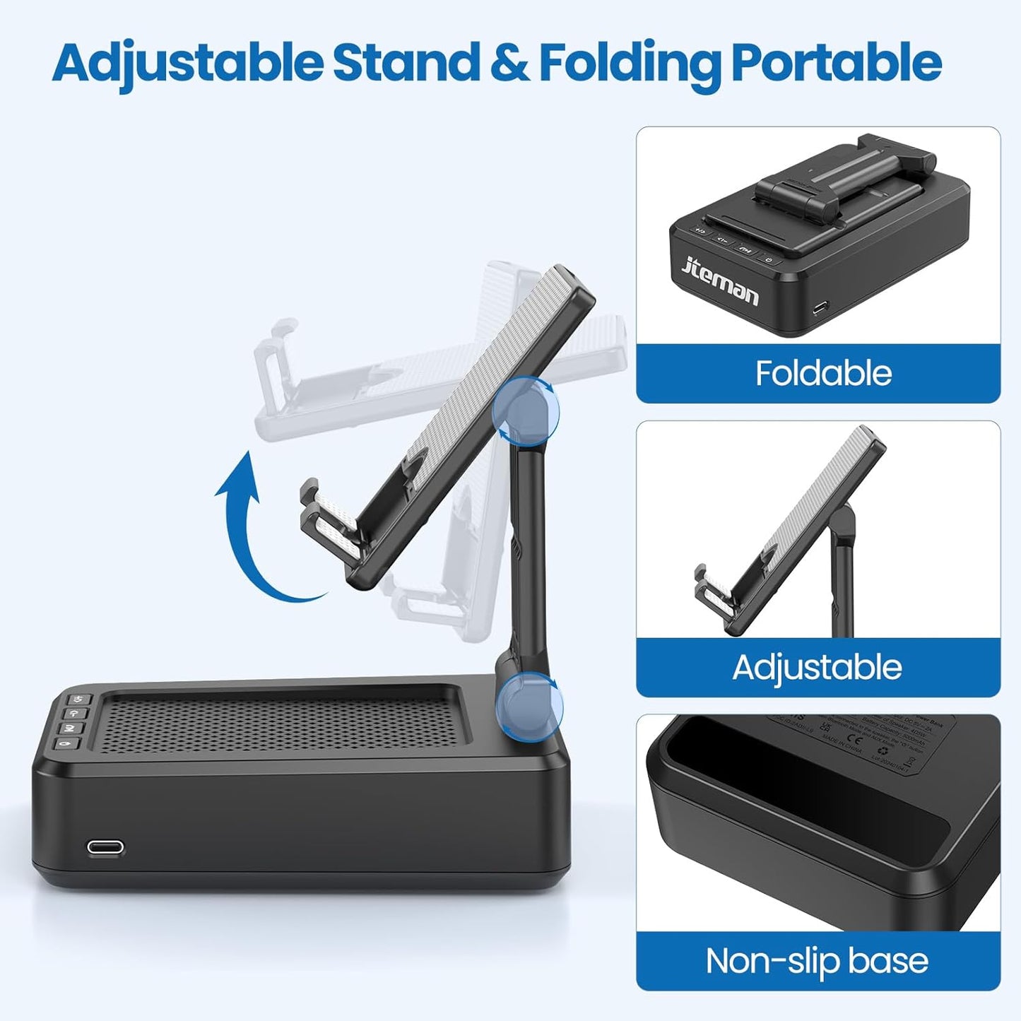 Soporte para teléfono celular con altavoz, Bluetooth, inalámbrico.