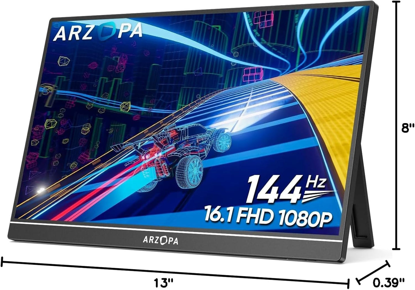 Monitor portátil para juegos de 16.1 pulgadas y 144 Hz, lap, PC, PS5, Mac.