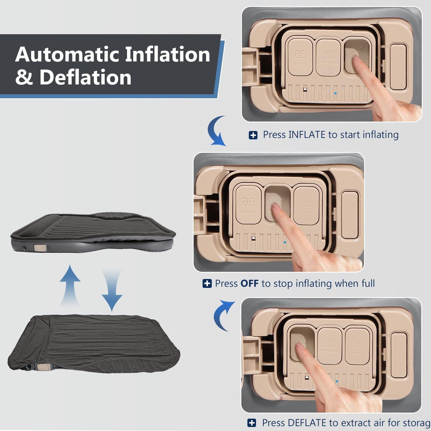 Colchón SUV de aire con bomba eléctrica integrada, para viajes AKUDY USADO