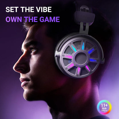 Audífonos Gamer FIFINE H19WP 7.1 RGB USB Con Micrófono