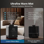 Humidificador de niebla cálida de acero inoxidable, Livatro, 3L.