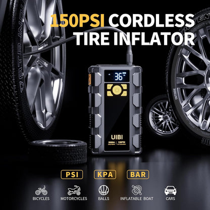 Arrancador Auto 2000A Compresor Aire 150 PSI Powerbank LED (USADO)