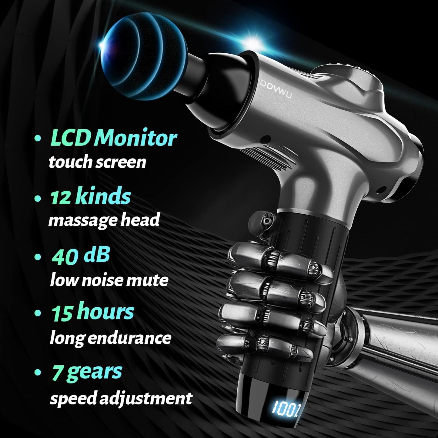 Pistola de masaje muscular eléctrica para tejido profundo DDVWU