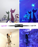 Luces Negras LED Onforu 27W Pack 4