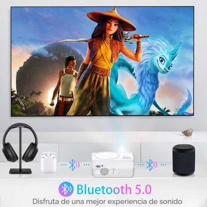 Mini Proyector WiFi Bluetooth Full HD Compatible 4K