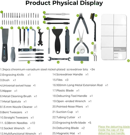 Kit de Herramientas Profesional para Impresoras 3D 74 Piezas CREALITY