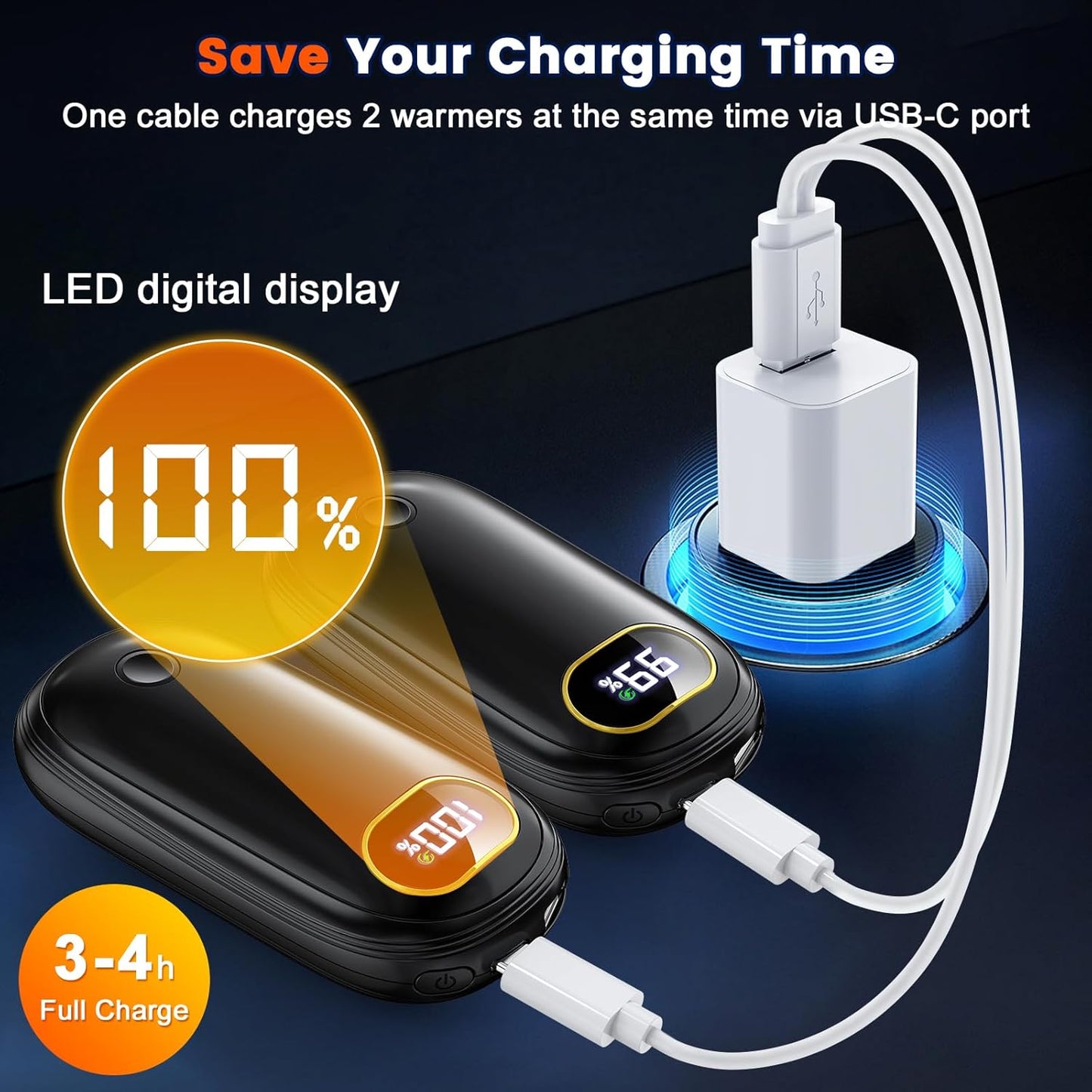 Calentadores de manos recargables, calentador de manos eléctrico.