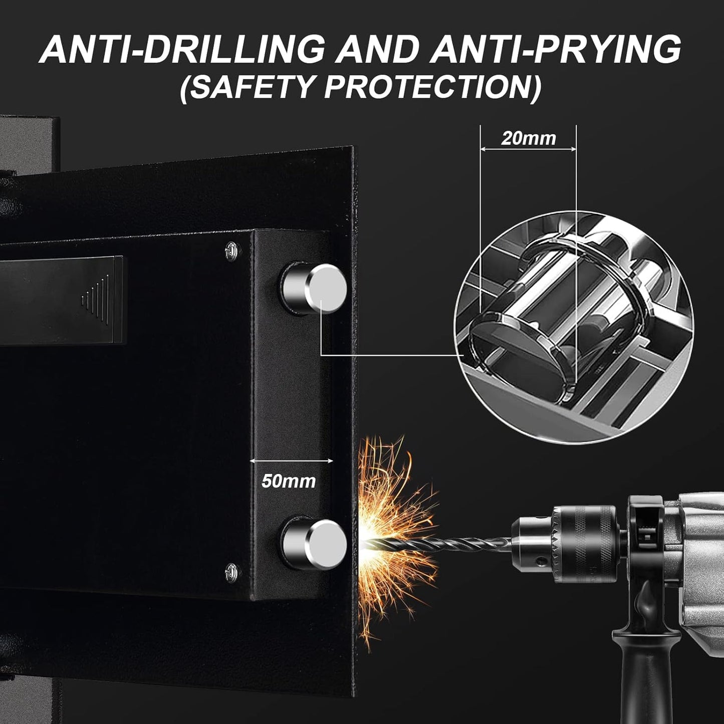 Caja de seguridad digital electrónica de 13.8" Tenamic
