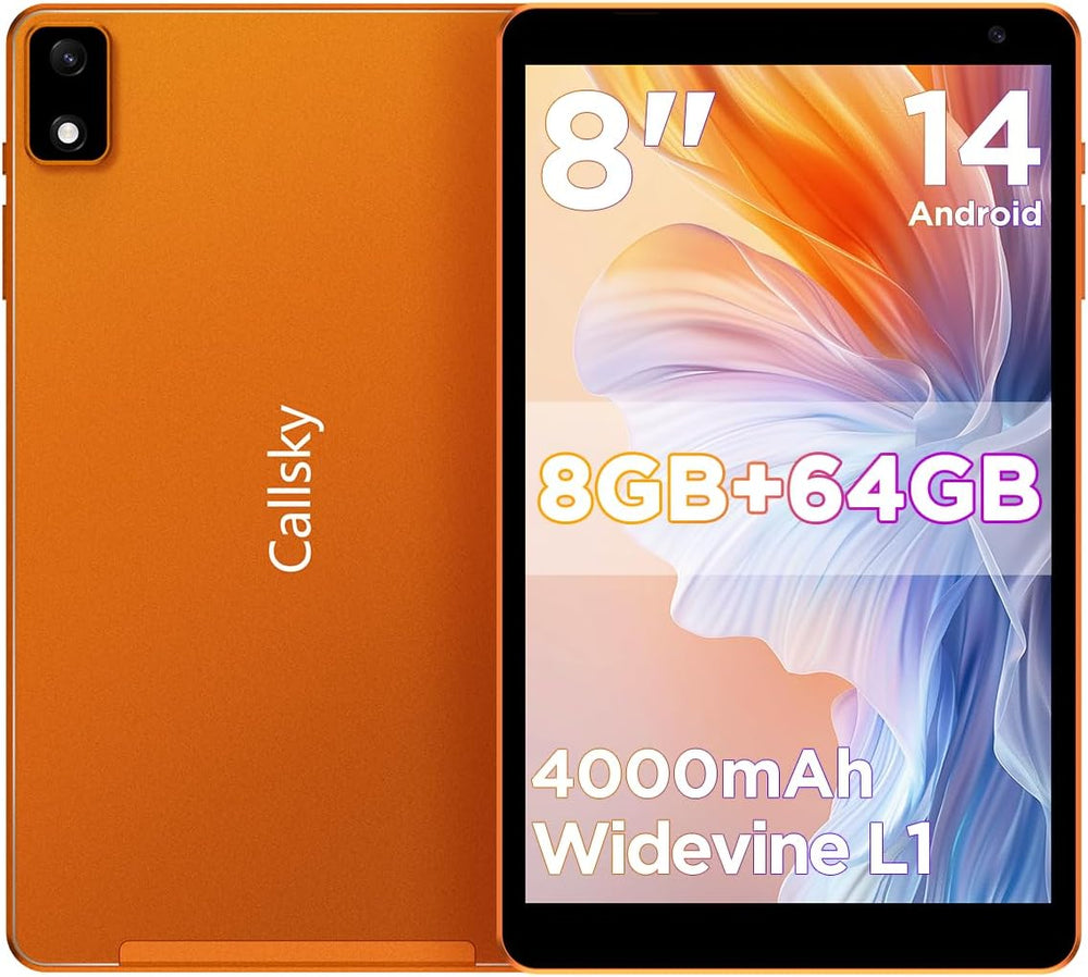Tablet Android, Callsky de 8", Wi-Fi, Bluetooth 5.4, Octa-Core.