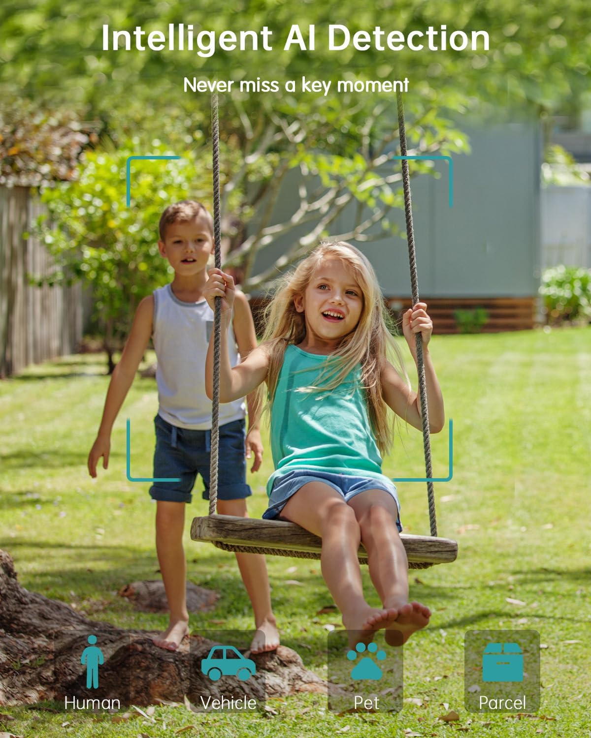 Camara de Vigilancia WiFi, Exterior, 3MP, PTZ 360°.