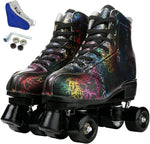 Patines De 4 Ruedas Unisex Doble Fila Retro Para Adultos TALLA 26.5CM