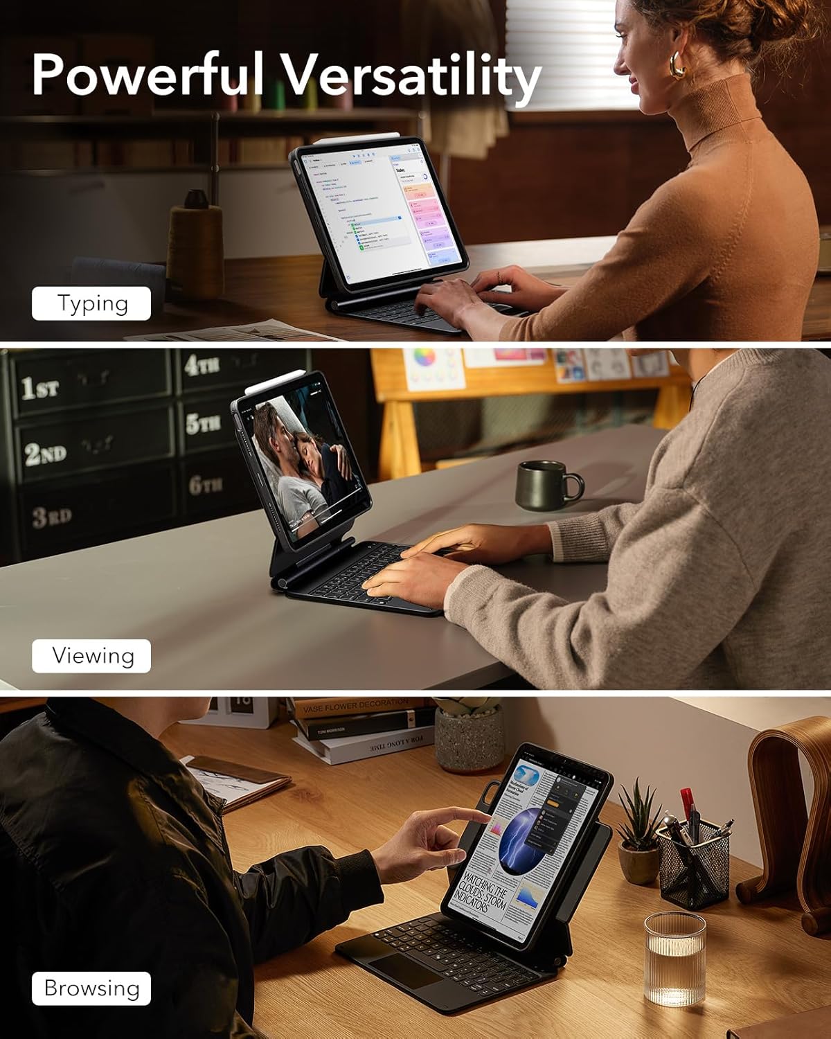 ESR - Funda para iPad Pro  de 11 Pulgadas con Teclado.