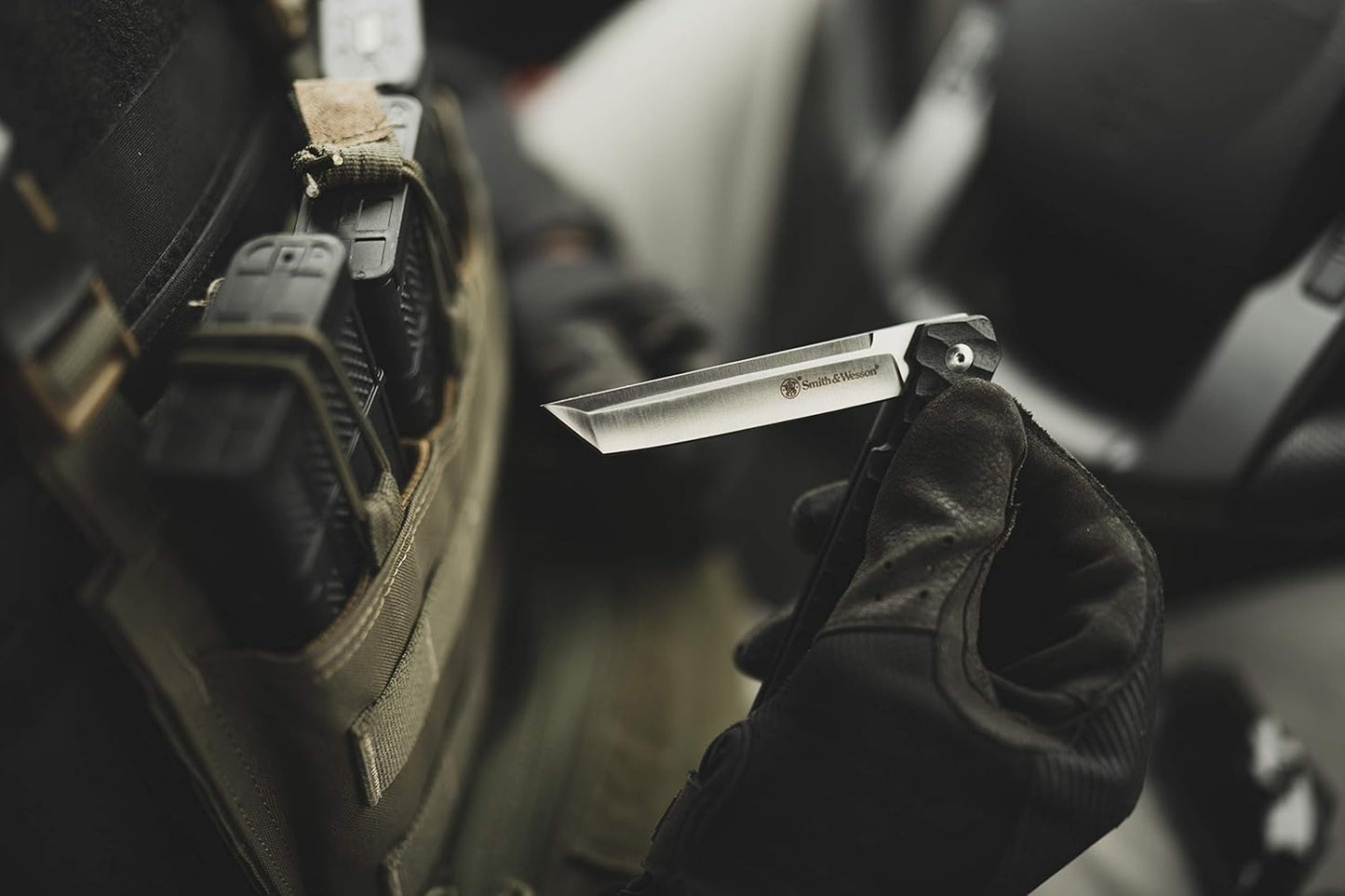 Smith & Wesson Cuchillo Plegable Ultra Deslizante, Stainless Steel.