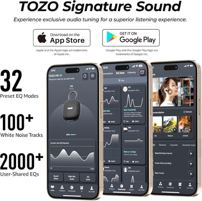 Altavoz Bluetooth portátil con mosquetón ajustable, TOZO PE1