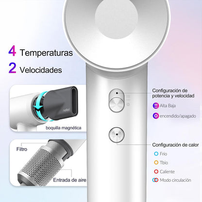 Secador de pelo profesional Laifen SE, con 3 Nozzles, de alta velocidad.