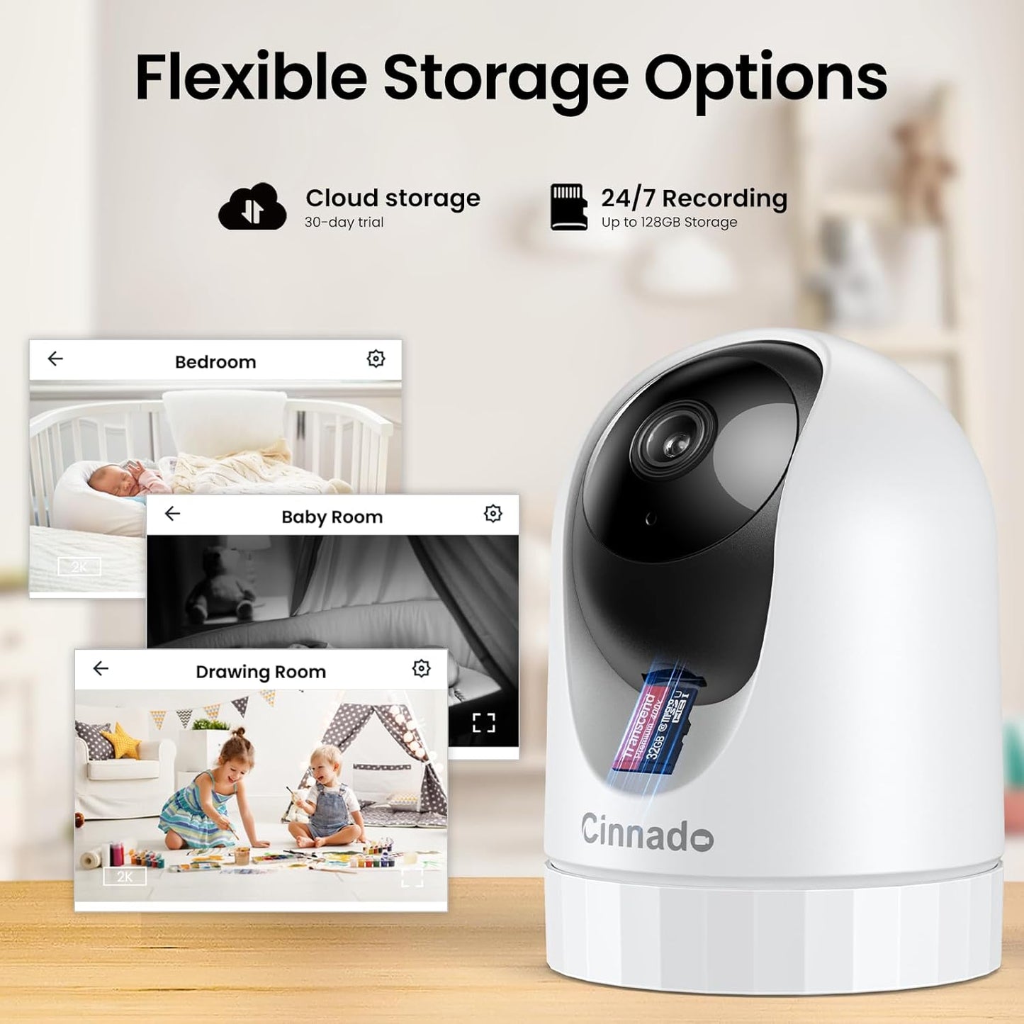 Cinnado Cámara de seguridad para interiores (USADO)