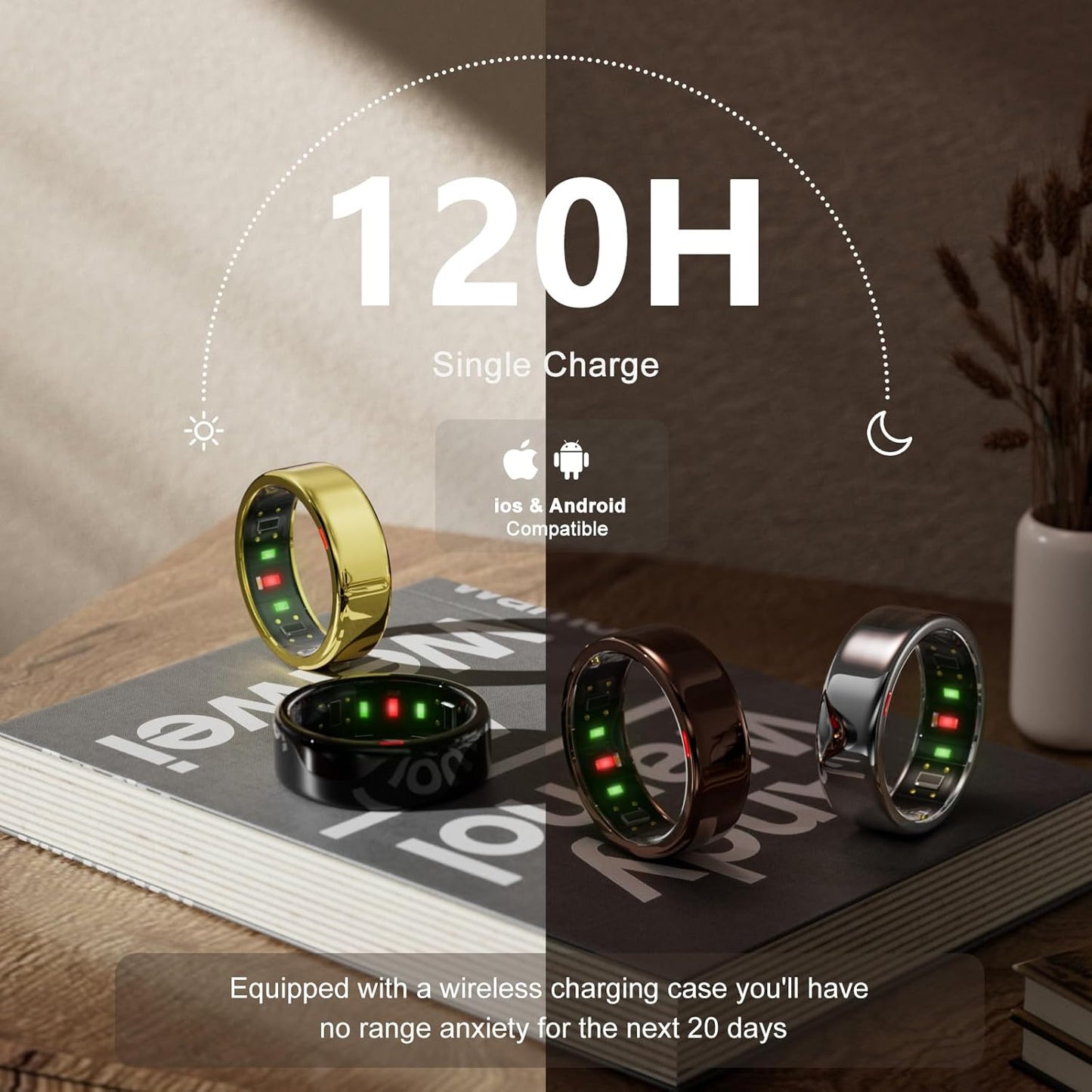 POBOVi - Anillo inteligente para mujeres y hombres.